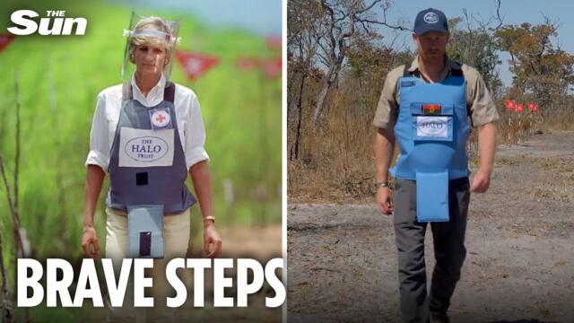 Prince Harry follows in mum Princess Diana’s footsteps as he walks among landmines in Angola