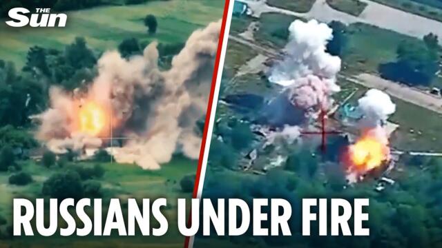 Russian targets EXPLODE as Ukraine hits strongholds across occupied border regions