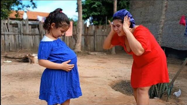 Mãe entra em pânico ao ver estado grave da filha doente