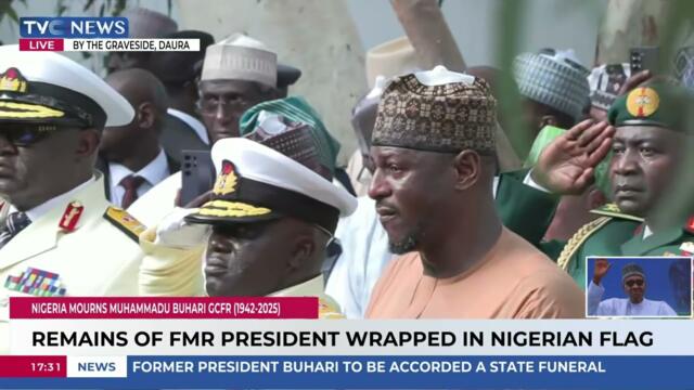 Gunshots Fired As A Mark Of Honour For Former President Buhari