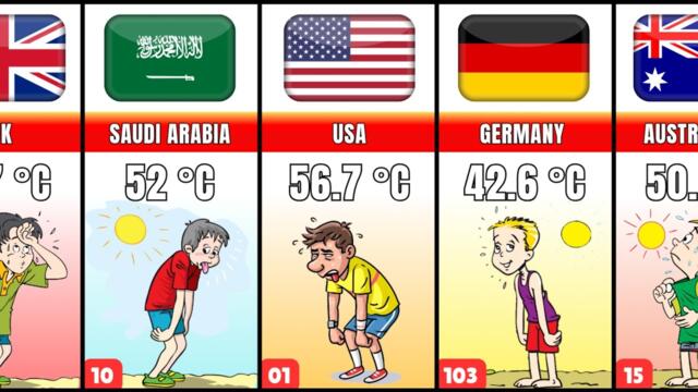 195 Countries Ranked by Their Hottest Temperature EVER! | The extreme heat in Every Nation