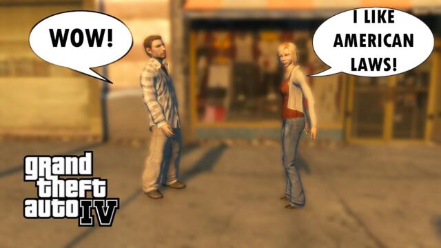 Funny NPC Conversations - French Girl & Manhattan Male | GTA IV