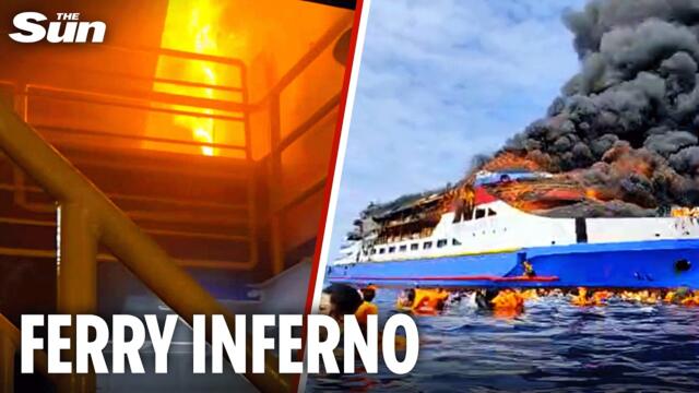 Ferry fire horror as pregnant woman among five dead after ship goes up in flames