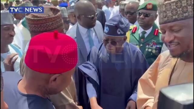 Moment President Tinubu Arrived At Umar Musa Yar'Adua Airport