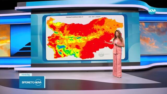 Прогноза за времето (22.07.2025 - обедна емисия) - Новините на NOVA (22.07.2025)