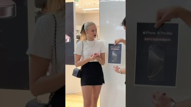 The iPhone FELL Out of The Poster!! 🤯📱 #magic #trending #tricks #shorts