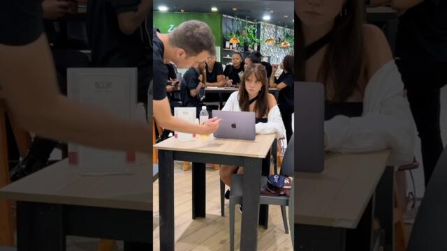 The Apple Came OFF THE LAPTOP?!! 🤯🍎💻 #shorts #magic #trending