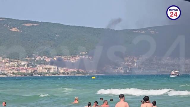 СИГНАЛ ДО News24sofia.eu TV! Ад край морето: Взривове паникьосаха летовници при входа на Свети Влас