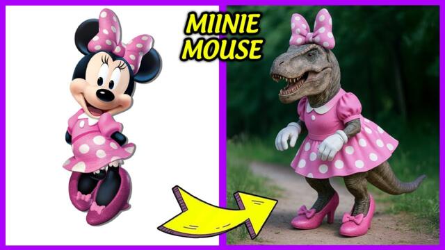 Mickey Mouse Clubhouse Characters As Dinosaurs In Real Life + Guess The Voice Quiz ~ Donald Duck...