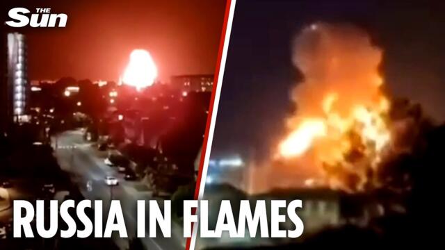Oil depot EXPLODES as Ukraine launches major strike on Russian city of Sochi