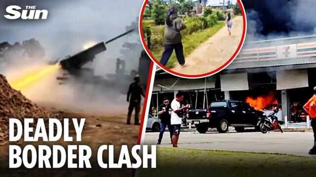 Thailand BOMBS Cambodia with F-16 fighter jets as deadly border clash
