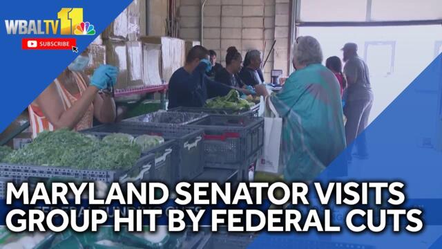 Chris Van Hollen visits groups impacted by federal cuts