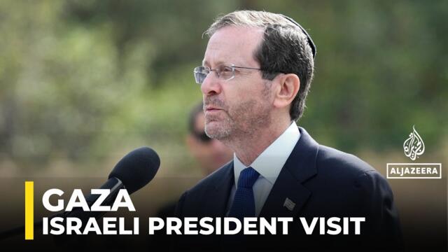 Israeli president visits Gaza as army chief signals offensive at ‘pivotal point’