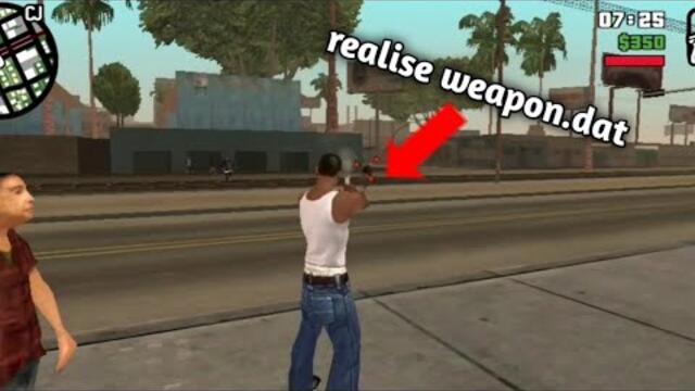 gta sa realistic weapon.dat mod pc/mobile || gtainside_fan