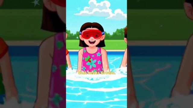 Swimming Song for Kids #shorts #subtitles #nurseryrhymes