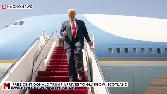 🇺🇸|🏴󠁧󠁢󠁳󠁣󠁴󠁿 President Donald Trump Welcomed by Patriots in Scotland, United Kingdom [LIVE]