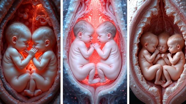 😍 Cute babies inside the womb ❤️ #baby #twinbaby #cutebaby #twins