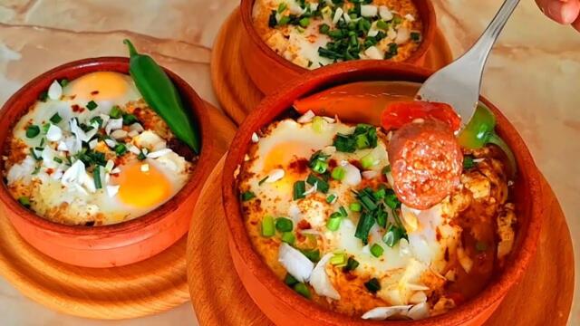 🔥 Гювечета с изненада! Сирене по шопски със СУДЖУК – вкус, който остава в спомените! 🍳🧀