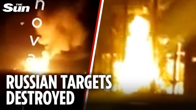 Russian railway station EXPLODES in flames as Ukraine strikes Volgograd region