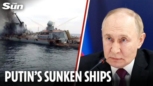 Humiliated Putin is HIDING state of Russia's Navy - one third of Black Sea fleet has already sunk