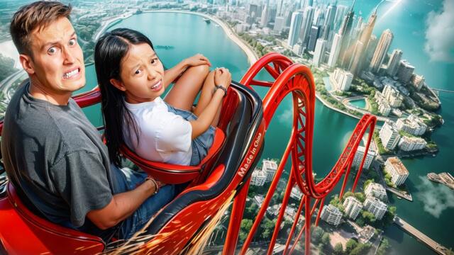 Посетили 10 Самых СТРАШНЫХ АТТРАКЦИОНОВ Китая!