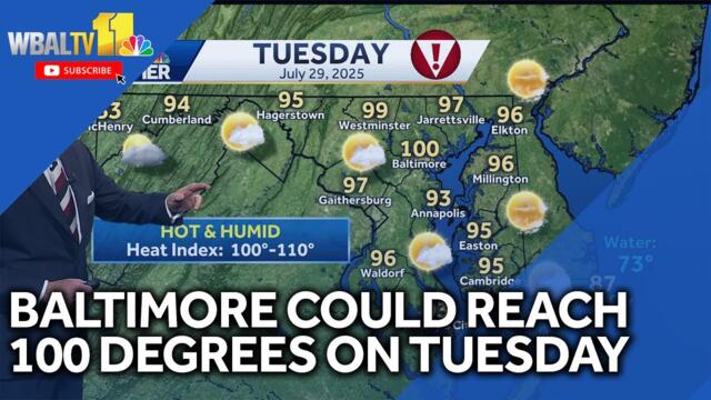 Maryland weather forecast: Hot, sunny weather to continue on July 29