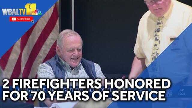 2 firefighters honored for 70 years of service