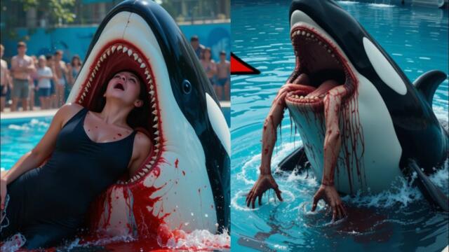 Killer Whale Show Gone Wrong 😱 | Trainer Attacked During Performance!"