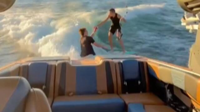 Runaway Boat Powers on After 2 Brothers Fall Into Water