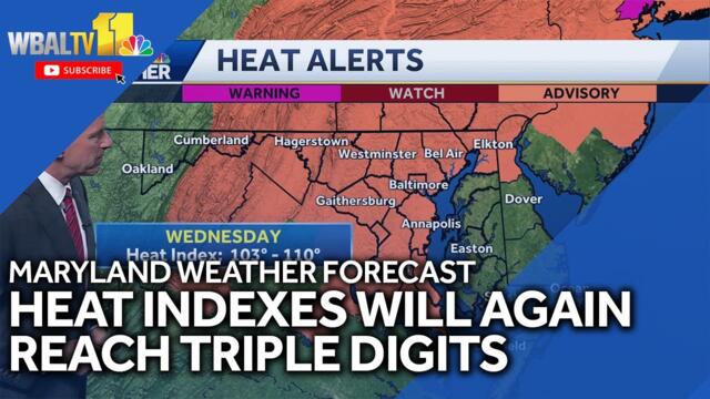 Maryland weather forecast: Extremely high heat indexes remain on July 30