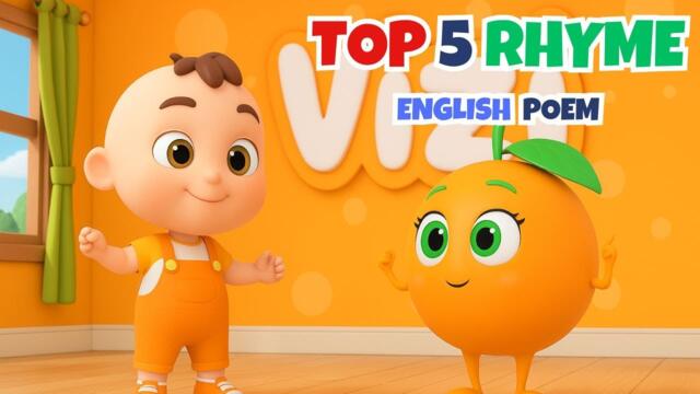 English Poem For Kids | Top 5 Baby Poem | Poem And Rhyme #learningpoem #kidspoem #cartoon