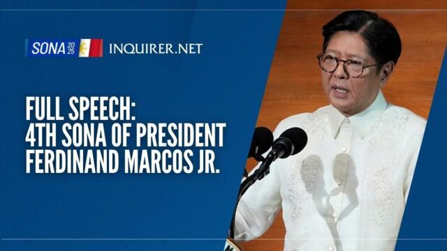 FULL SPEECH: 4th Sona of President Ferdinand Marcos Jr.