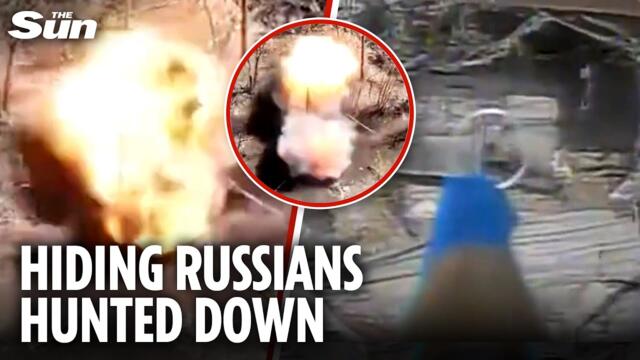 Ukraine troops hunt down HIDDEN Russian targets - and blow up tanks, artillery and dugouts