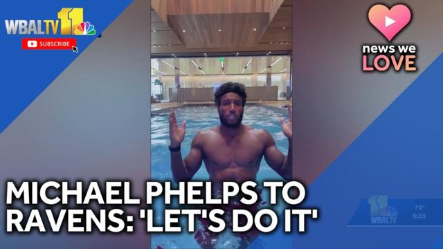 Ravens players to Michael Phelps: Teach us how to swim