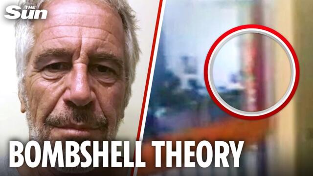 MYSTERY orange figure is seen near Epstein’s cell night before his death