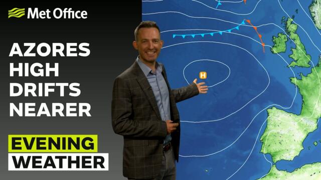 27/07/2025 - Showers mostly fading - Evening Weather Forecast UK – Met Office Weather