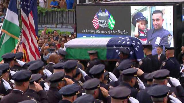 Funeral Held for NYPD Officer Slain in Midtown Manhattan Shooting