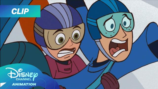 Kim Possible Snowboards Through Laser Beams! ❄️ | @disneychannelanimation