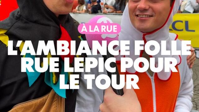 À la rue : L'ambiance folle rue lepic pour le tour