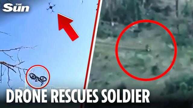 Wounded Ukrainian soldier delivered e-bike by DRONE to escape Russian ambush