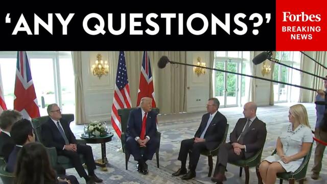 BREAKING NEWS: Trump Takes Questions From Reporters During Meeting With UK PM Keir Starmer
