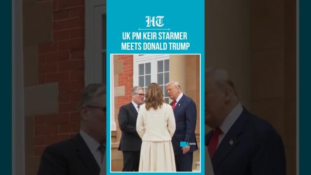 UK PM Starmer Arrives For Meeting With U.S. President Trump In Scotland | #shorts