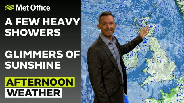 27/07/2025 - Showers, some heavy - Afternoon Weather Forecast UK – Met Office Weather