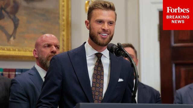 'Thank You, Mr. President': Harrison Butker Speaks At Trump's Presidential Fitness Test Announcement