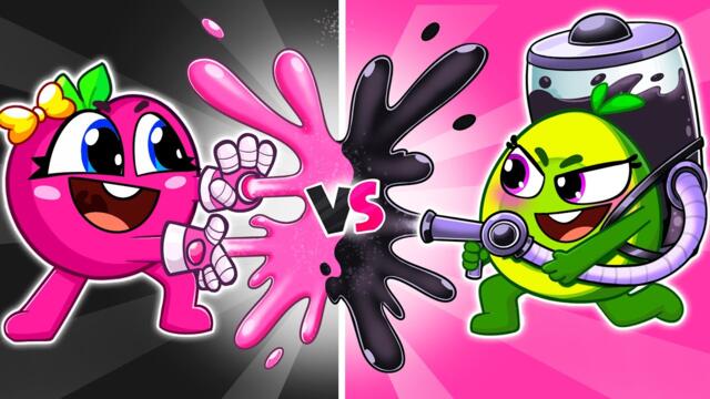Pink vs Black Challenge 💖🖤 Learn Colors for Kids 🌈 Kids Songs and Nursery rhymes