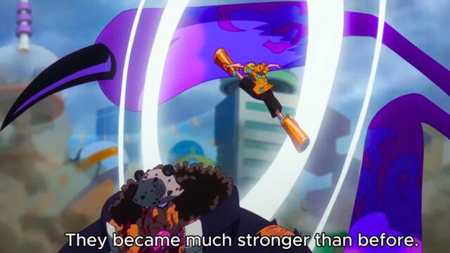 Sanji and Franky attack Saturn and impress Kizaru.  (subtitles in english)