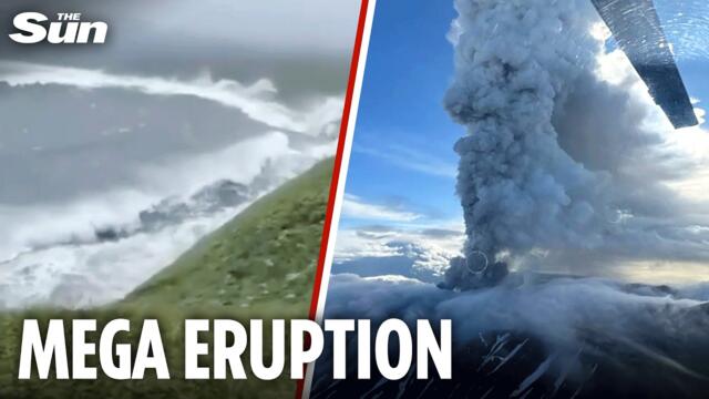 Fears of tsunami as Russian volcano erupts for first time in 600 YEARS after huge quake