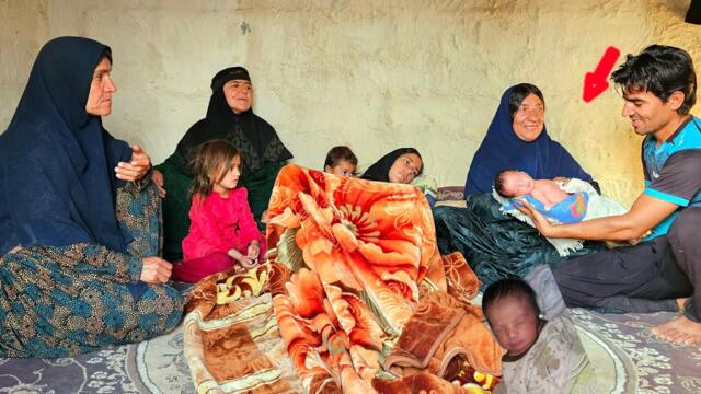 Birth of a baby in the mountains with the help of village nomad women 2025🫄❤️🛖🏔