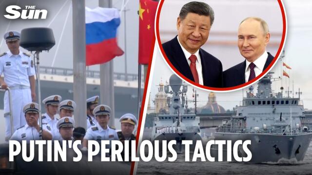 Russia & China launch ‘TENSE’ naval manoeuvres after Trump sends nuke subs to face Putin