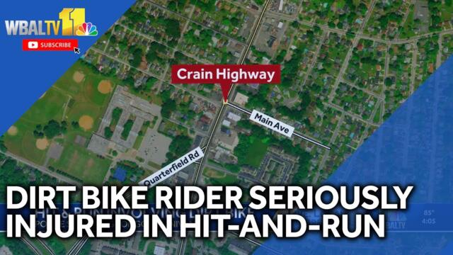 Dirt bike rider critically injured in Glen Burnie hit-and-run